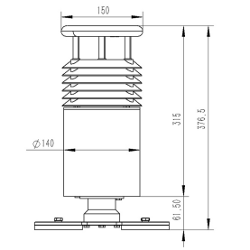 车载气象站（五要素）尺寸图